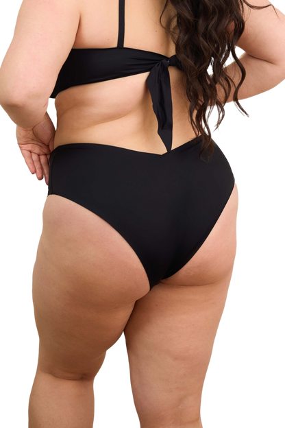 Jennings V-Cut High-Waisted Bikini Bottom